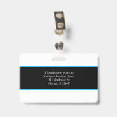 Medische beroepsnaam Photo Badge Scanner Code (Achterkant met clip)