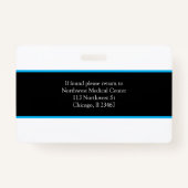 Medische beroepsnaam Photo Badge Scanner Code (Achterkant)