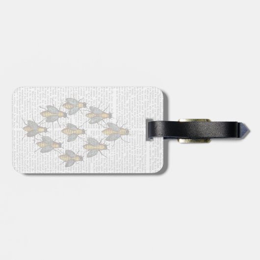 Medische bijen 2 bagagelabel (Achterkant horizontaal)