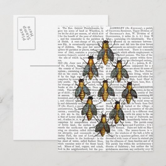 Medische bijen 2 briefkaart (Voorkant / Achterkant)