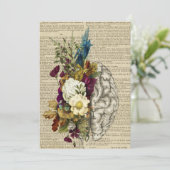 medische bloem anatomie poster van de hersenen aankondiging (Staand voorkant)