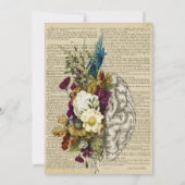 medische bloem anatomie poster van de hersenen aankondiging (Achterkant)