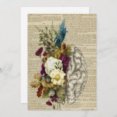 medische bloem anatomie poster van de hersenen kaart (Voorkant / Achterkant)