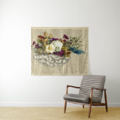 medische bloemige poster over hersen anatomie wandkleed (In Situ (horizontaal))