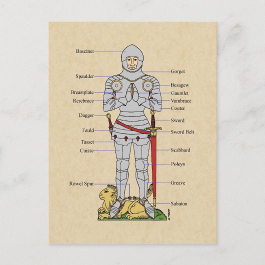 Medische Bord Armor Circa 1430 Briefkaart (Voorkant)