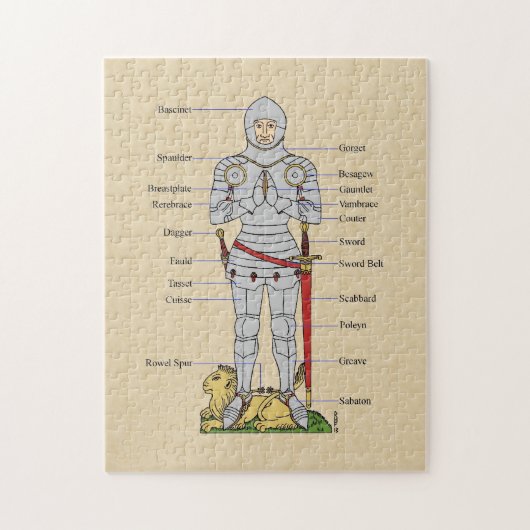 Medische Bord Armor Circa 1430 Legpuzzel (Verticaal)