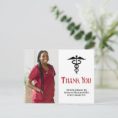 Medische Caduceus Aangepaste Dokter of Verpleegste Briefkaart (Staand voorkant)