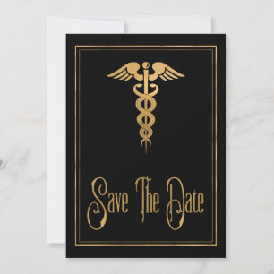 Medische Caduceus Dokter Verpleegster Blauwe Save The Date