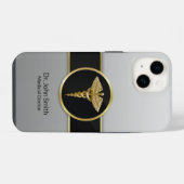 Medische Caduceus Goud Professioneel iPhone Hoesje (Achterkant horizontaal)