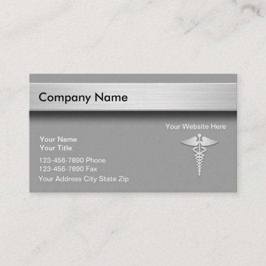 Medische Caduceus Healthcare Visitekaartjes (Voorkant)
