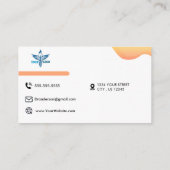 Medische Caduceus Logo Sjabloon Paarse Visitekaartje (Achterkant)