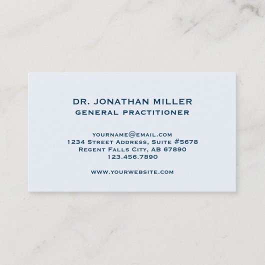 Medische Caduceus Logo Visitekaartje (Achterkant)