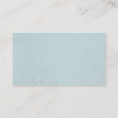 Medische Caduceus Symbool Faux Linnen Lichtblauw Visitekaartje (Achterkant)