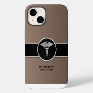 Medische Caduceus Zilver Professionele iPhone 14 Hoesje