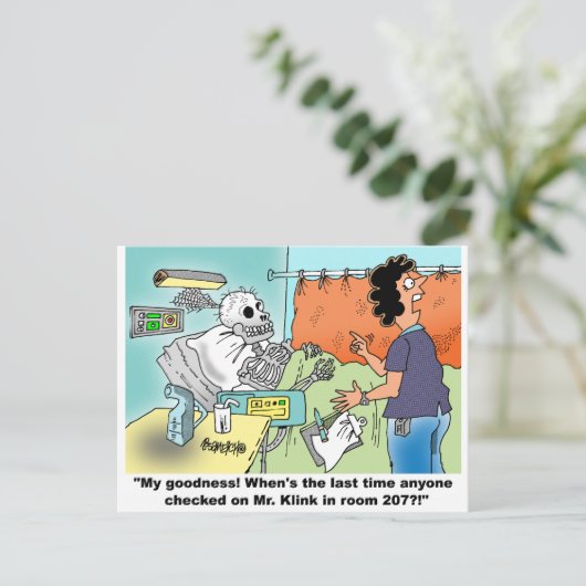 Medische Cartoon Humor Briefkaart (Staand voorkant)