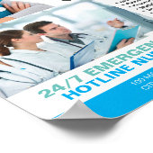 Medische centra en klinische Sjabloon Poster (Hoek)