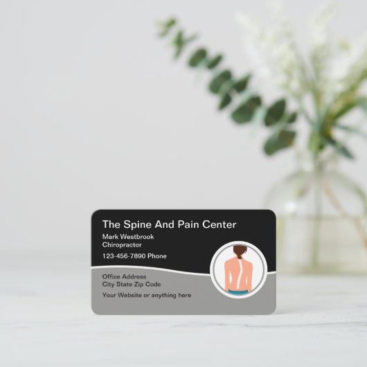 Medische chiropractor Spine Clinic Visitekaartje (Staand voorkant)