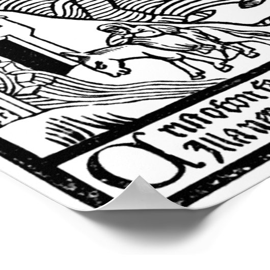 Medische Christelijke gravering Poster (Hoek)