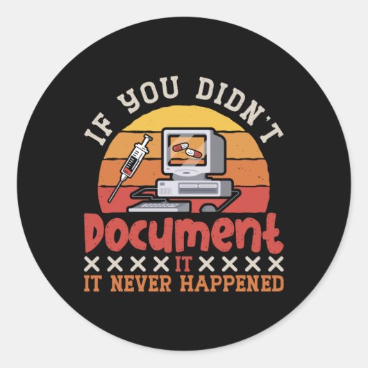 Medische code als je geen ICD-codering hebt gedocu Ronde Sticker (Voorkant)