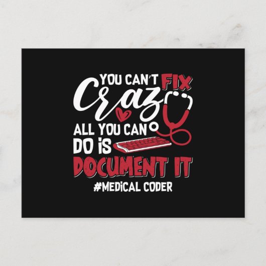 Medische code Je kunt geen gekke ICD-coderingscode Briefkaart (Voorkant)
