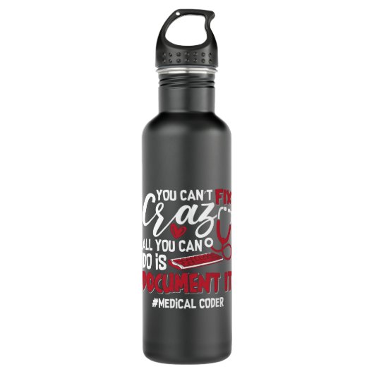 Medische code Je kunt geen gekke ICD-coderingscode Waterfles (Voorkant)