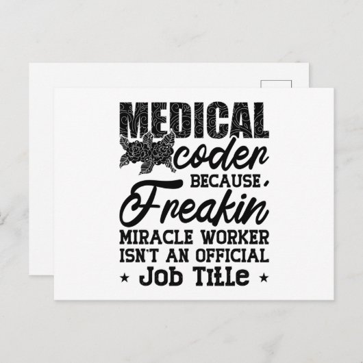 Medische code omdat Freakin ICD Codeassistent Briefkaart (Voorkant / Achterkant)