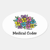 Medische codeerblokken2 ovale sticker (Voorkant)