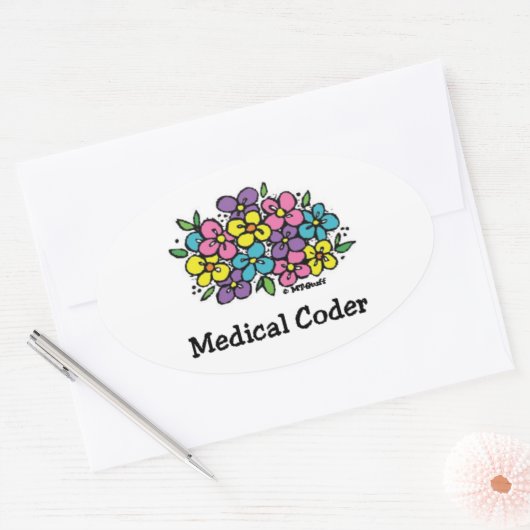 Medische codeerblokken2 ovale sticker (Envelop)
