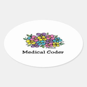 Medische codeerblokken2 ovale sticker