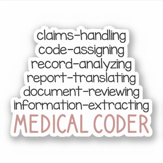 Medische codeercadeaus, medische code sticker (Voorkant)