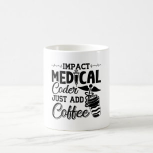 Medische codeerfunctie Voeg alleen Coffee Programm Koffiemok