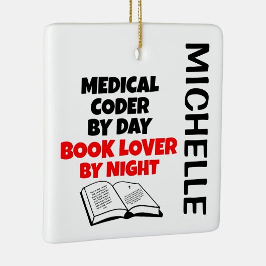 Medische codeerliefhebbers lezen KLANT Keramisch Ornament (Rechts)