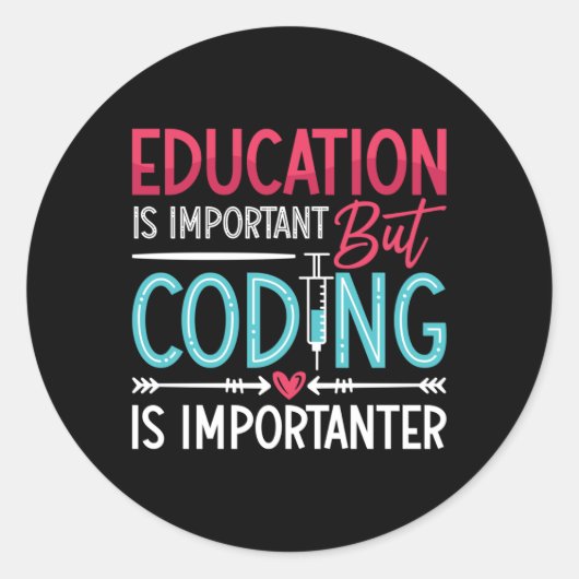 Medische codeeronderricht is belangrijk voor ICD-c Ronde Sticker (Voorkant)