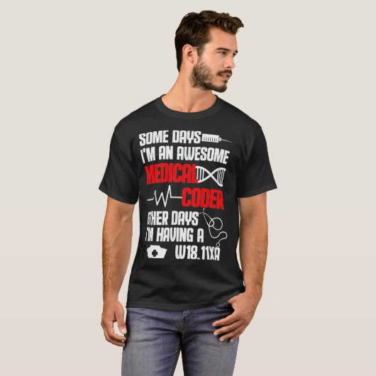 Medische codeervulling i m a Geweldige medische vu T-shirt (Voorkant volledig)