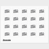 Medische coder die aan coderings-ICD-programmeur w Vierkante Sticker (Vel)