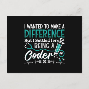 Medische coder is een coder-ICD-coderingsprogramma Briefkaart