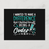 Medische coder is een coder-ICD-coderingsprogramma Briefkaart (Voorkant)