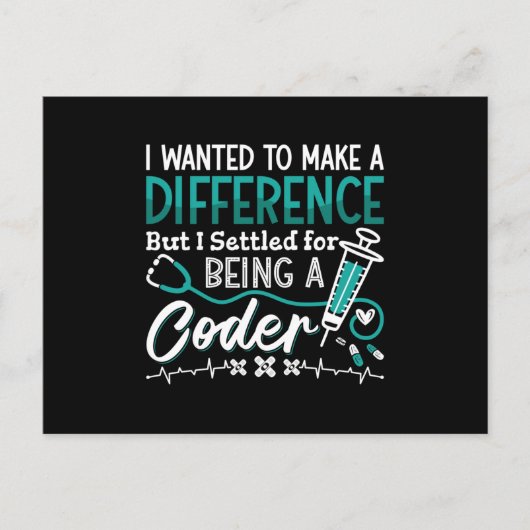 Medische coder is een coder-ICD-coderingsprogramma Briefkaart (Voorkant)