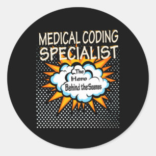 Medische codering Specialist Hero Job Ronde Sticker