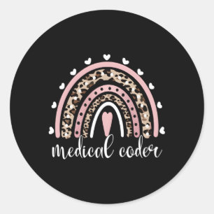 Medische coderingscode voor regenboogstralen Klini Ronde Sticker
