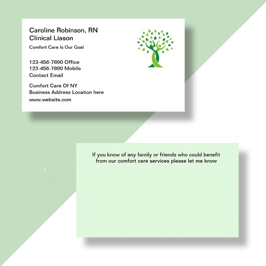 Medische Comfort Care Specialist Visitekaartjes