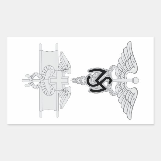 Medische dienst EFMB Rechthoekige Sticker (Voorkant)