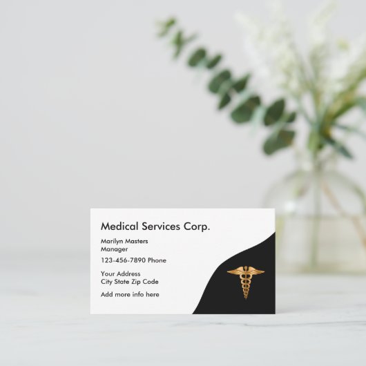 Medische diensten visitekaartje (Staand voorkant)