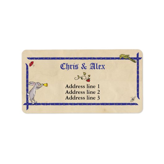 Medische dieren geven adreslabels terug etiket (Voorkant)