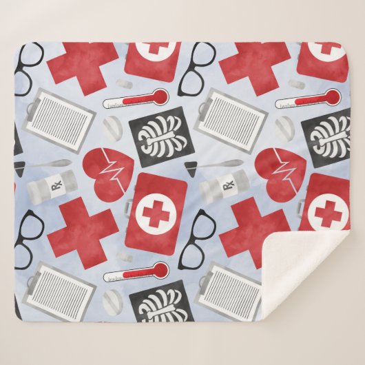 Medische dierenarts Tandheelkundige Sherpa Deken (Voorkant (horizontaal))
