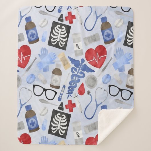 Medische dierenarts Tandheelkundige Sherpa Deken (Voorkant)
