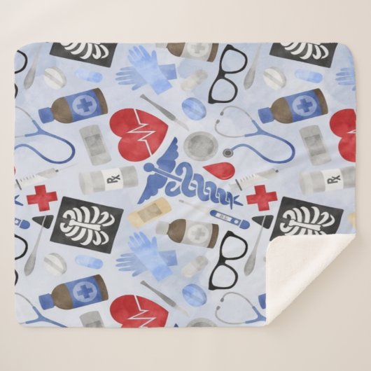 Medische dierenarts Tandheelkundige Sherpa Deken (Voorkant (horizontaal))