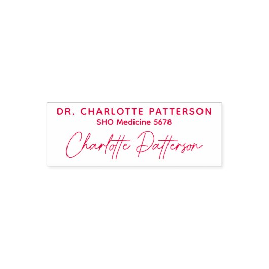 Medische Doctor Gezondheidsartsen Handtekening Naa Zelfinktende Stempel (Design)