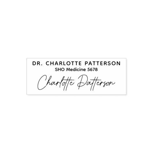 Medische Doctor Gezondheidsartsen Handtekening Naa Zelfinktende Stempel (Design)