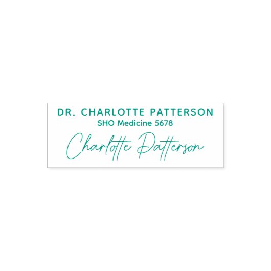 Medische Doctor Gezondheidsartsen Handtekening Naa Zelfinktende Stempel (Design)